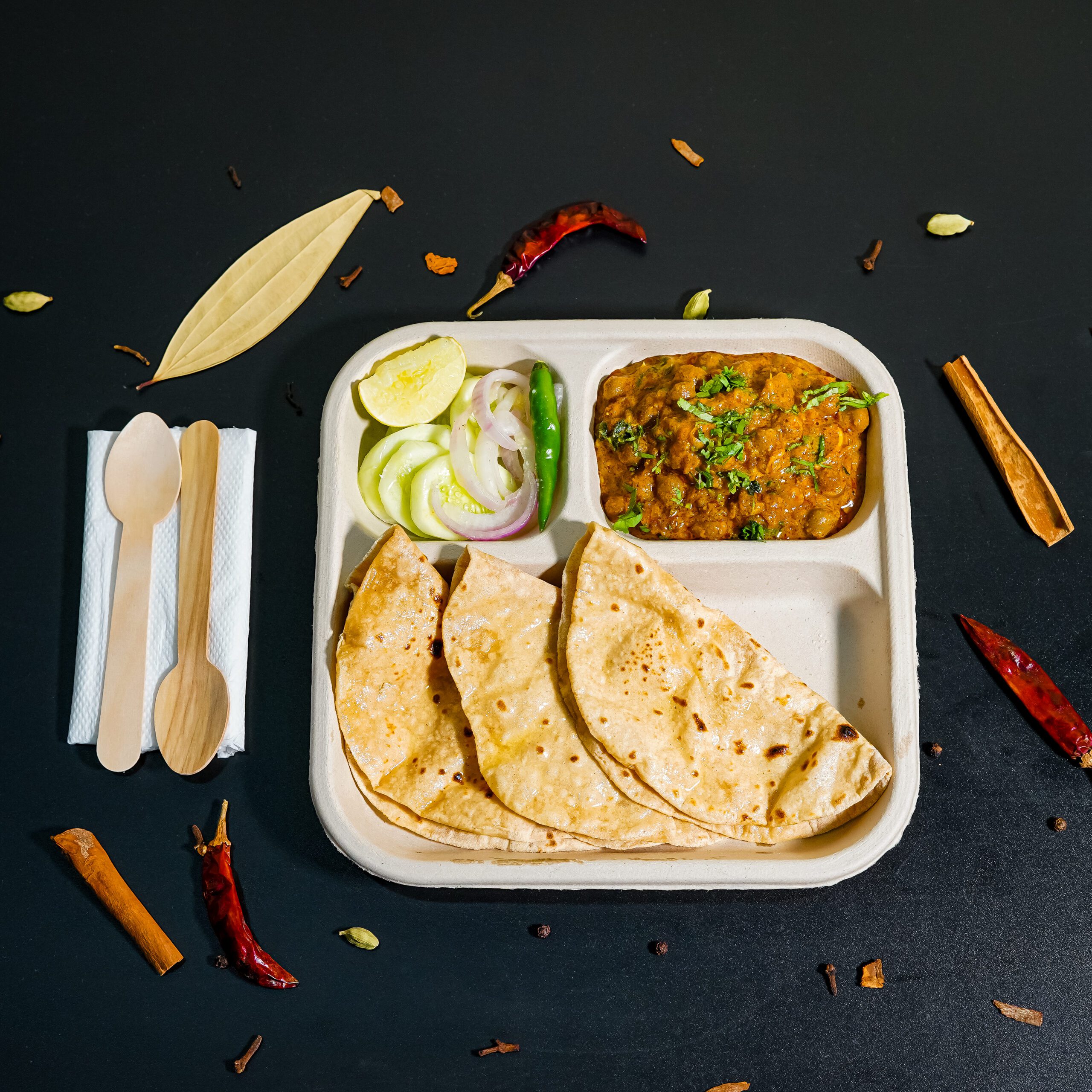 Pindi Chole With 2 Roti